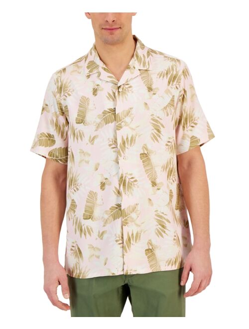 CLUB ROOM Men's Short-Sleeve Elevated Resort Tropical Shirt, Created for Macy's