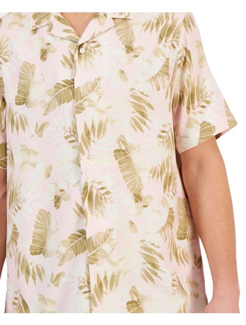 CLUB ROOM Men's Short-Sleeve Elevated Resort Tropical Shirt, Created for Macy's