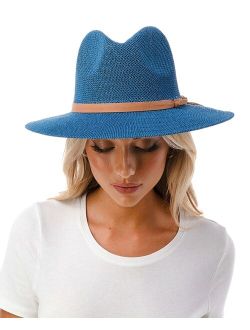 MARCUS ADLER Women's Short-Brim Packable Straw Panama Hat