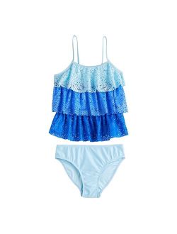 Girls 4-18 SO Ruffled Tankini Top & Bottoms Swimsuit Set in Regular & Plus Size