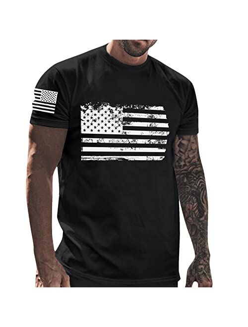 Generic Patriotic Shirts for Men, America Patriotic Flag Men's Shirts,Mens Patriotic T Shirt Short Sleeve 4Th of July Tshirts Tees