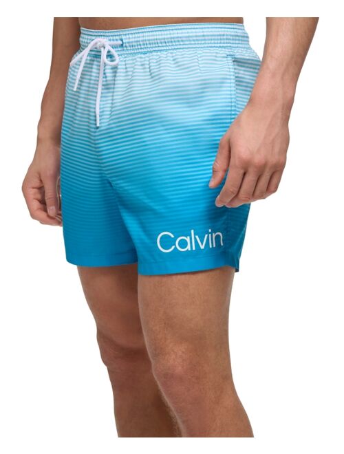 Calvin Klein Men's 5" Ombre Gradient Stripe Swim Trunks
