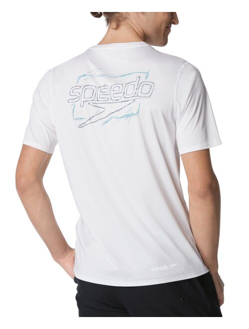 Speedo Men's Short Sleeve Crewneck Graphic Swim T-Shirt