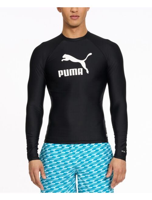 Puma Men's Archive Performance-Fit Long-Sleeve Swim Shirt