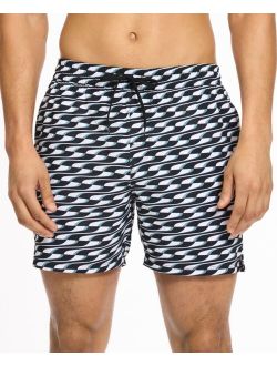 Men's 5" Geometric-Print Swim Shorts