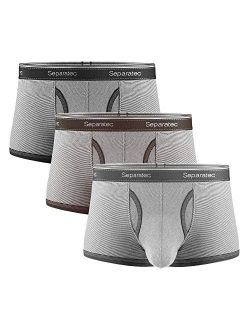 Men's Breathable Cotton Stretch Underwear Multipack Classic Fit Separated Pouch Trunks 3-6 Pack
