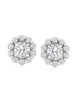 1.00 ct. t.w. Diamond Jewelry Set: Stud Earrings and Earring Jackets in 14kt White Gold