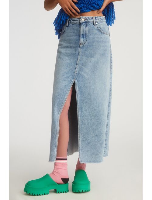 Pilcro Front-Slit Denim Skirt