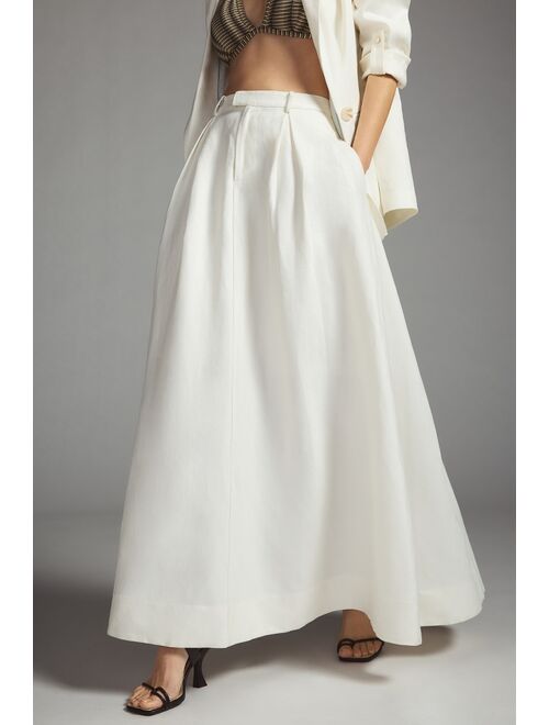 Anthropologie Pleated Maxi Skirt