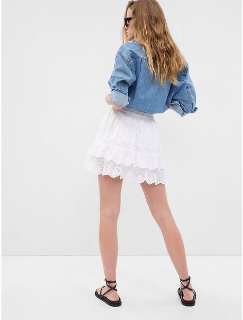 Gap Eyelet Lace Mini Skirt