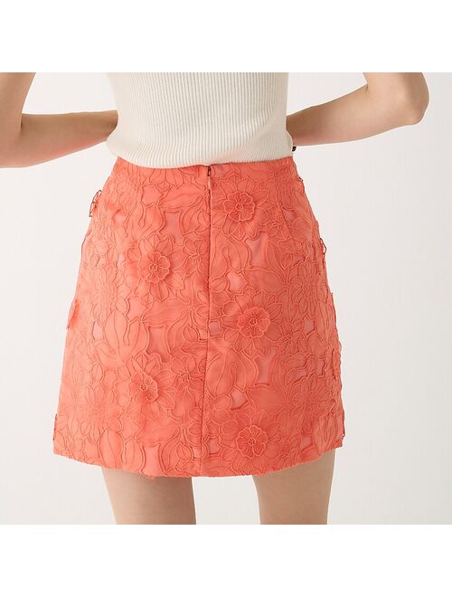 J.Crew Lace applique mini skirt