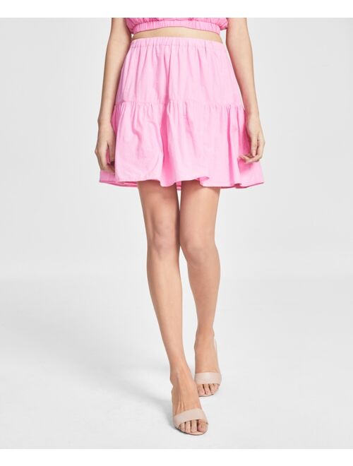 AND NOW THIS Women's Tiered Ruffled A-Line Mini Skirt