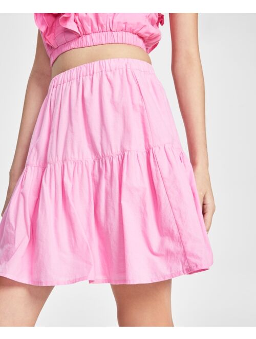 AND NOW THIS Women's Tiered Ruffled A-Line Mini Skirt