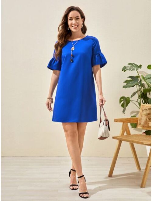 EMERY ROSE Solid Bell Cuff Tunic Dress