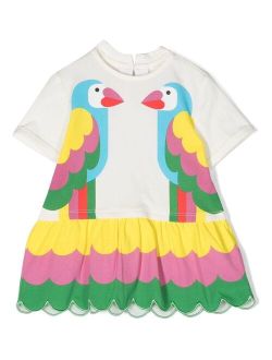 Kids parrot-print cotton dress