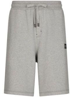 drawstring-waist track shorts