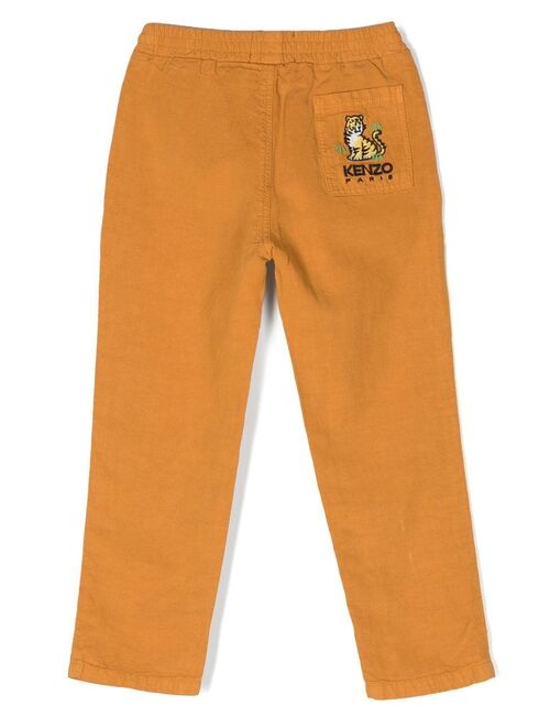 Kenzo Kids embroidered-logo pants