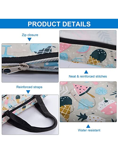 Aflngle Reusable Shopping Grocery Bags Washable Foldable Shopping Bags Waterproof Large Capacity Shopping Tote Bag Eco-Friendly Lightweight Purse Bag