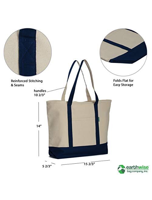 Earthwise Heavy Duty Cotton Canvas Tote Bag