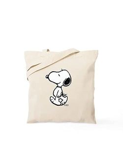 CafePress Peanuts Snoopy Natural Canvas Tote Bag, Reusable Shopping Bag