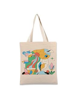 Generic Canvas Tote Bag for Women - Reusable Tote Bags Vintage Tote Bag for School Bagfor Shopping & Beach (style-2, M(1411))