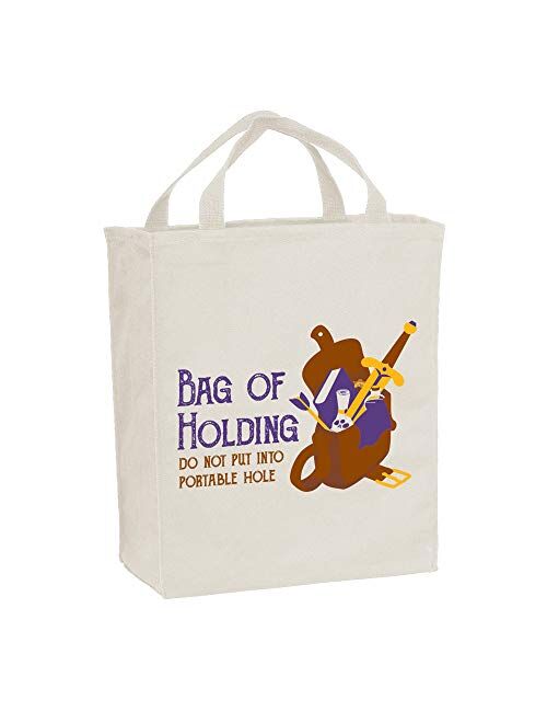 Ugp Campus Apparel Bag of Holding - Tabletop Game RPG Nerd Geek Chic Canvas Reusable Grocery Tote Bag