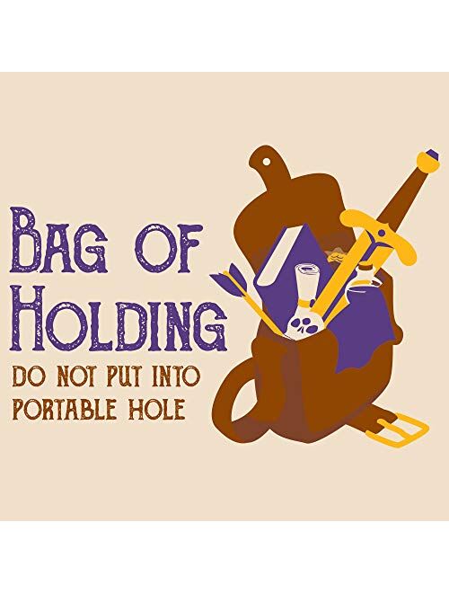 Ugp Campus Apparel Bag of Holding - Tabletop Game RPG Nerd Geek Chic Canvas Reusable Grocery Tote Bag