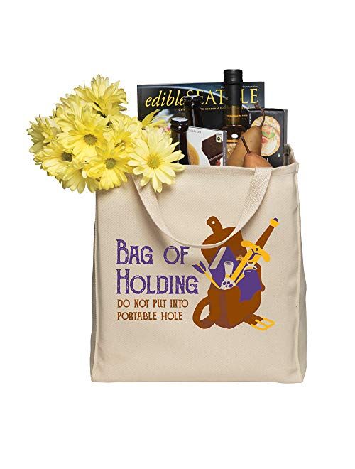 Ugp Campus Apparel Bag of Holding - Tabletop Game RPG Nerd Geek Chic Canvas Reusable Grocery Tote Bag