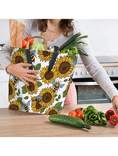 PrelerDIY Canvas Tote Bag Large Women Casual Shoulder Bag Handbag Reusable Shopping Grocery Bag 2