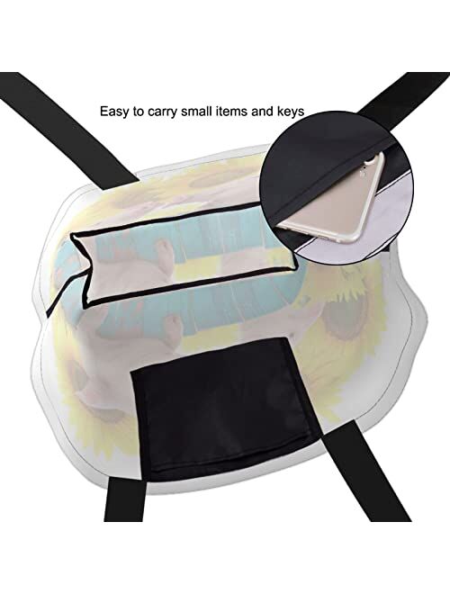 PrelerDIY Strawberry Reusable Grocery Bags - Tote Bag for Women Casual Shoulder Bag Foldable Large Shopping Bag