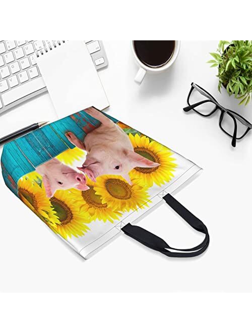 PrelerDIY Strawberry Reusable Grocery Bags - Tote Bag for Women Casual Shoulder Bag Foldable Large Shopping Bag