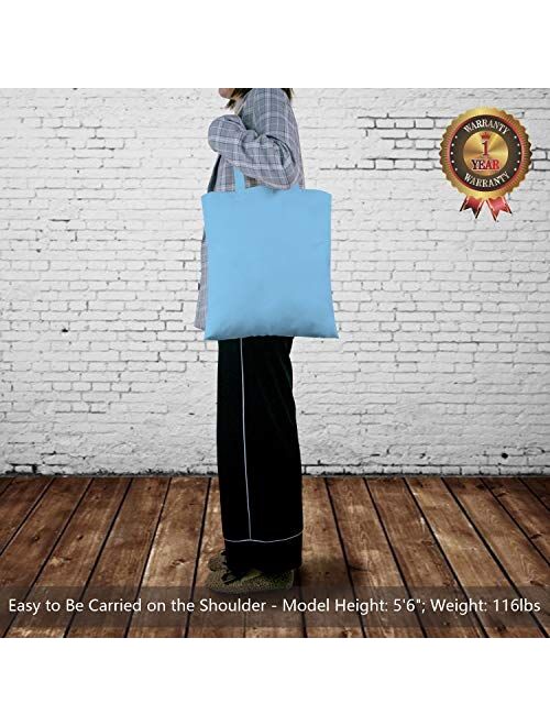 TOPDesign 5 | 12 | 24 | 48 | 192 Pack Economical Cotton Tote Bag, Lightweight Medium Reusable Grocery Shopping Cloth Bags, Suitable for DIY, Advertising, Promotion, Gift,
