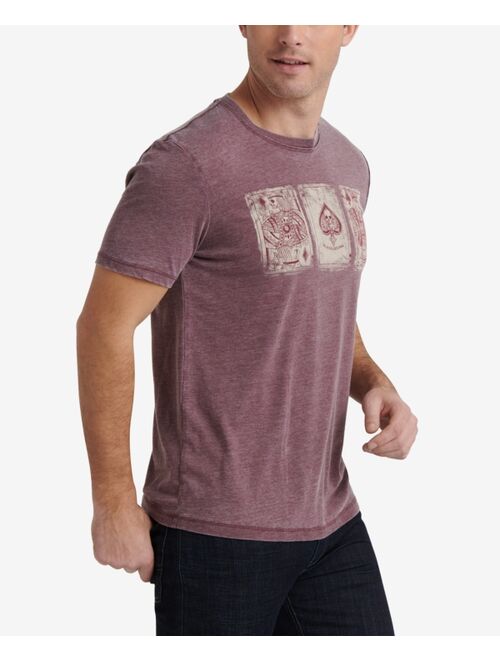 LUCKY BRAND Men's Poker Cards Short Sleeve T-Shirt