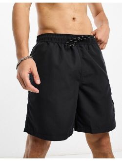 cargo swim shorts in black