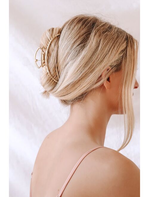 Lulus Open To New Ideas Gold Metal Claw Hair Clip