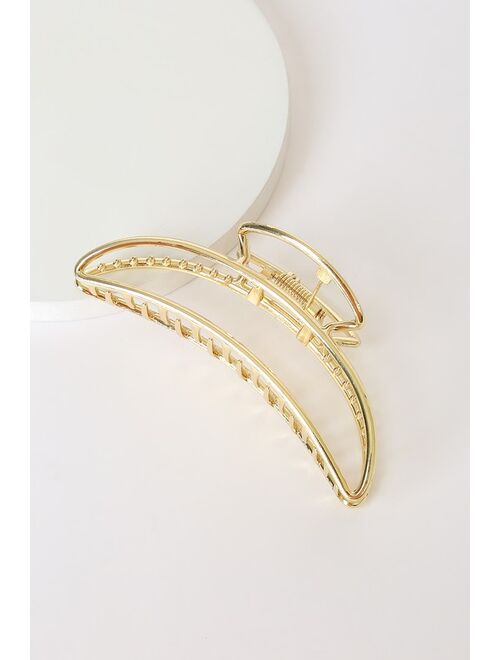 Lulus Open To New Ideas Gold Metal Claw Hair Clip