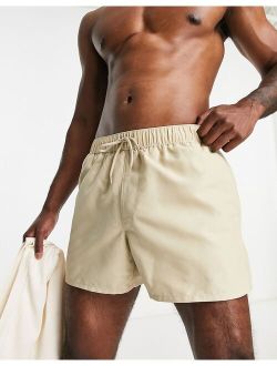 swim shorts in short length in beige