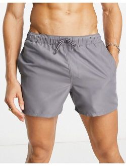 swim shorts in short length in charcoal
