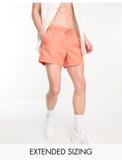 swim shorts in short length in orange