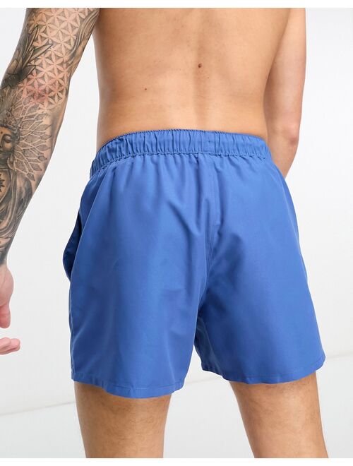 ASOS DESIGN swim shorts in short length in blue