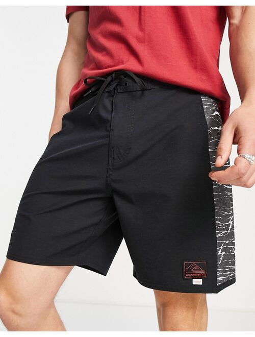 Quiksilver x Stranger Things Upside Down hellfire arch 18 board shorts in black