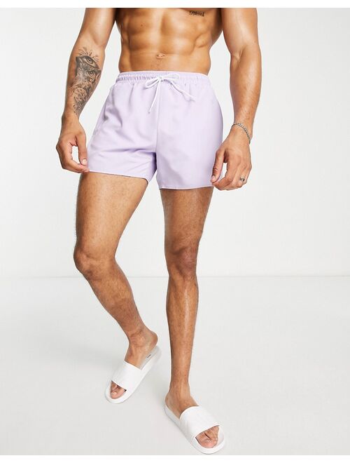 Topman classic swim shorts in lilac