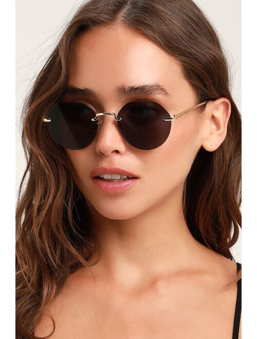 Lulus Brunch Date Black Sunglasses