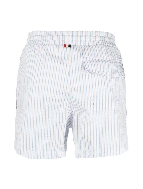 Thom Browne stripe-print swim shorts