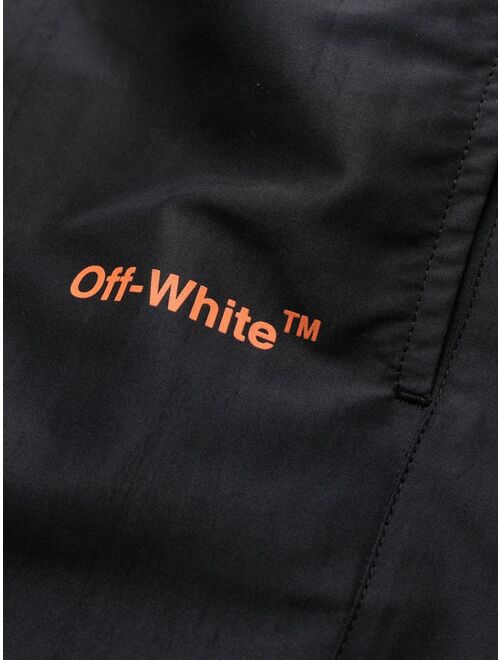 Off-White logo-print swim shorts