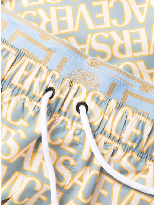 Versace logo-print swim shorts
