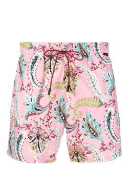 ETRO paisley-print drawstring swim shorts
