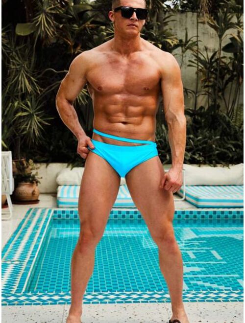 Men Solid Swim Brief