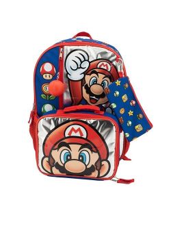 Licensed Character Super Mario Bros. 5 Piece Backpack & Lunch Box Set