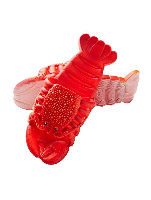 JOYEAR Lobster Flip Flops,Lobster Slipper,Lobster Fish Flops,Lobster Pool Beach Shower Shoes Deep Red